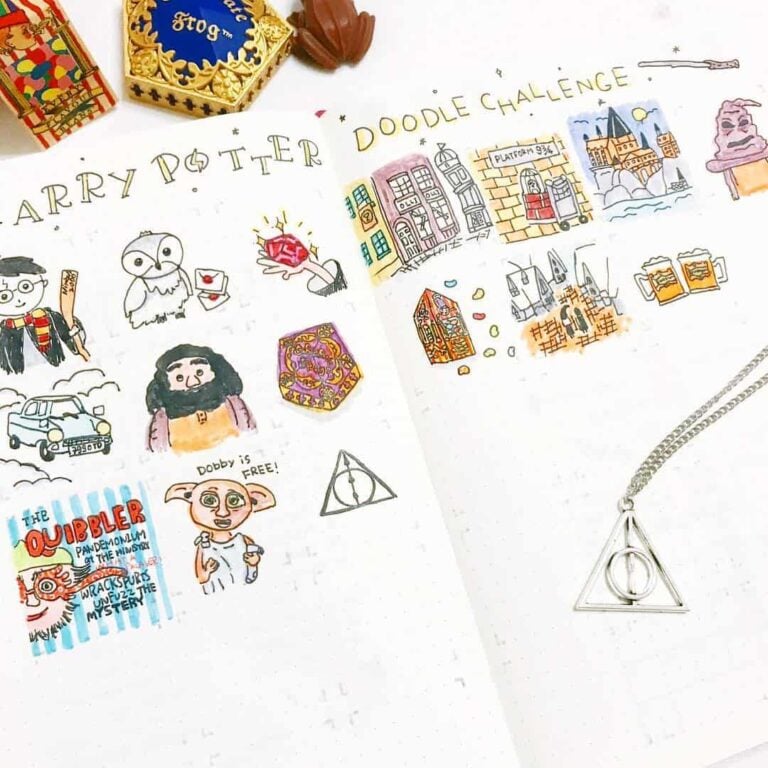 Harry Potter bullet journal layout