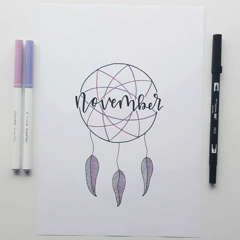 dream catcher bullet journal inspiration