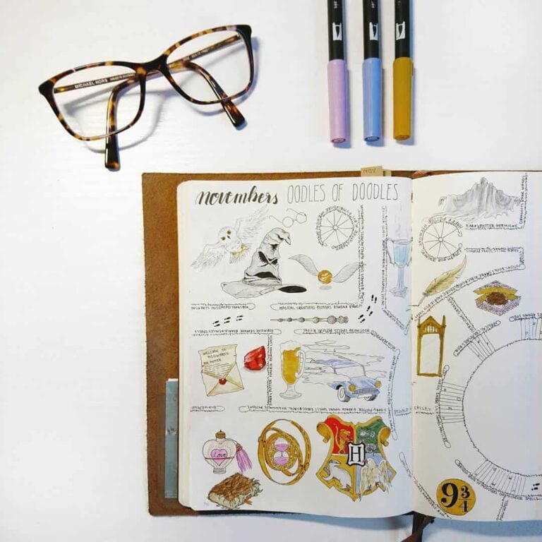 Harry Potter bullet journal layout