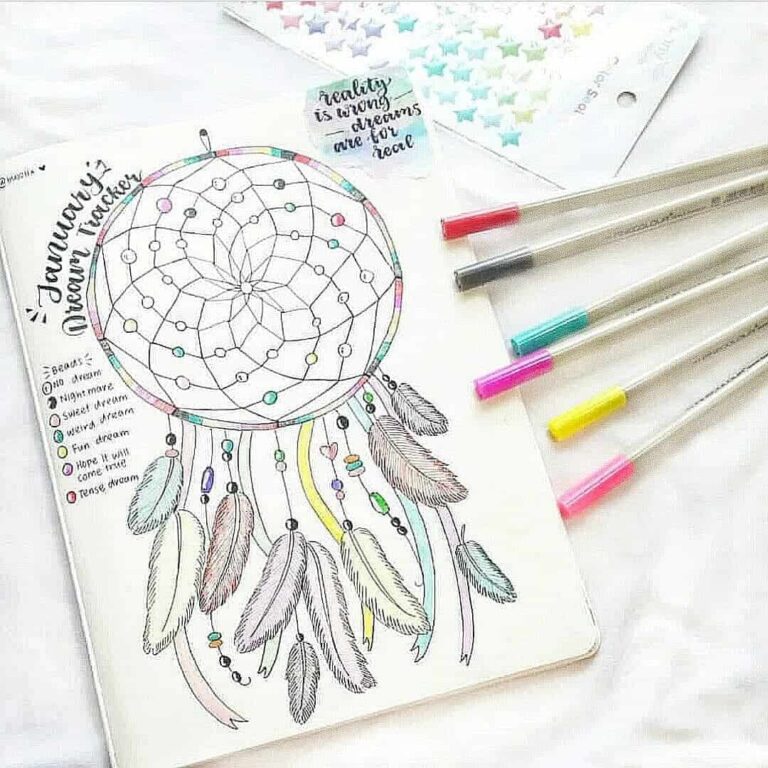 dream catcher bullet journal inspiration