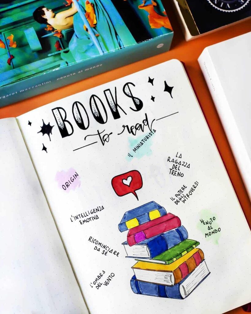 creative book reading trackers bullet journal