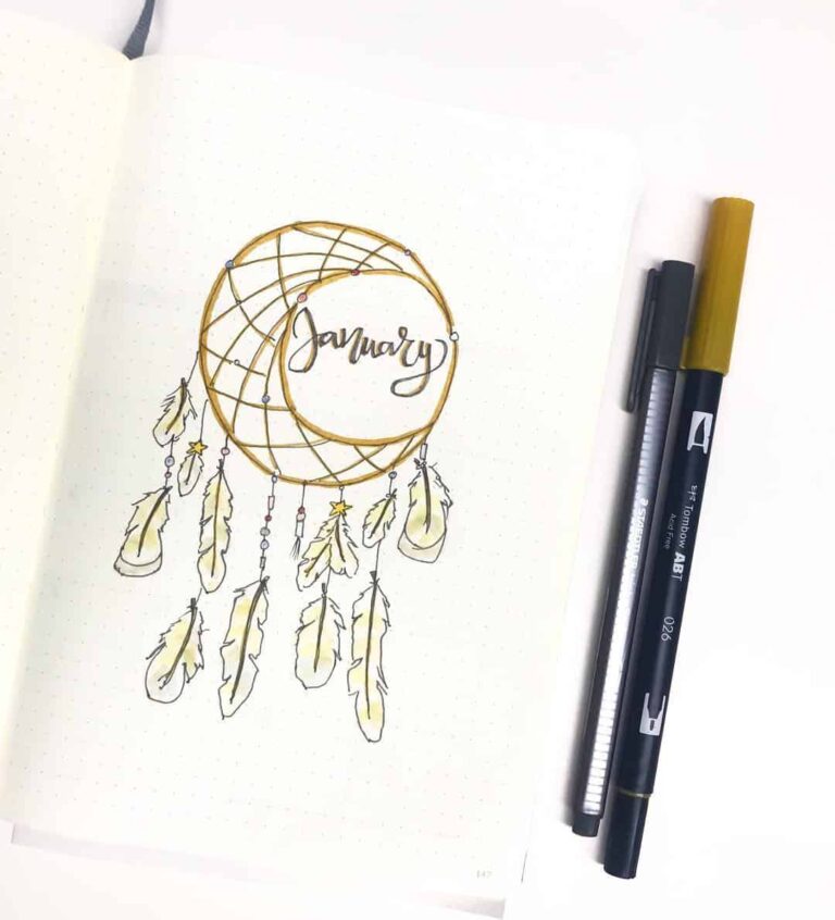 dream catcher bullet journal inspiration