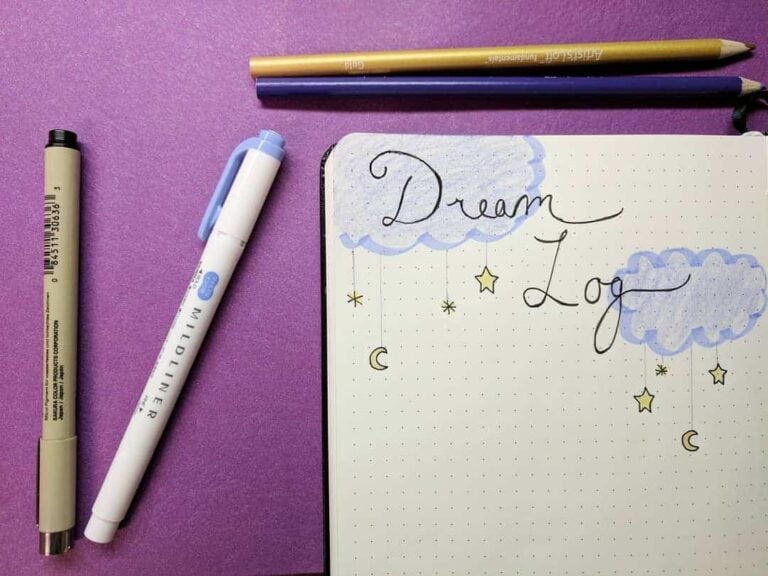 tracking dream in bullet journal