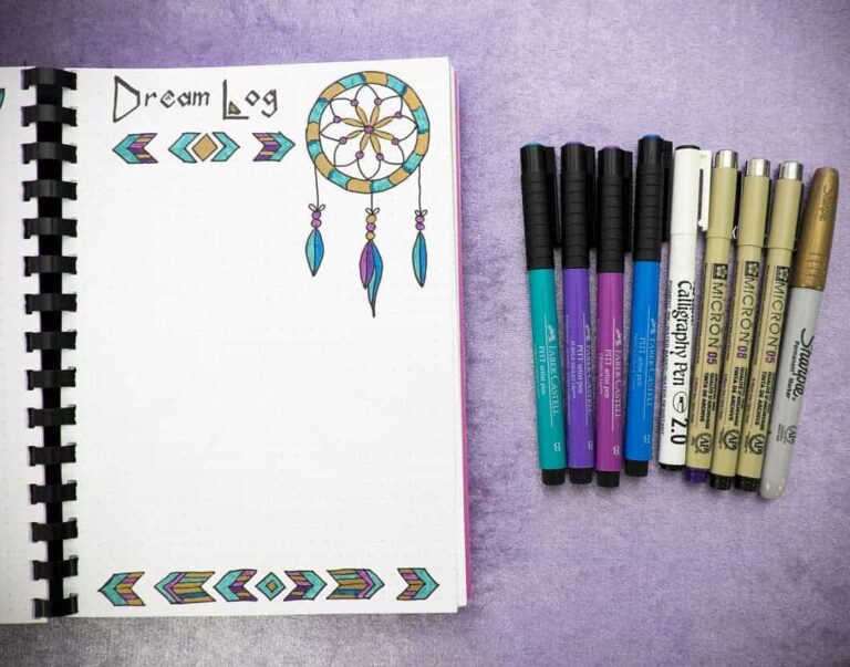 dream catcher bullet journal inspiration