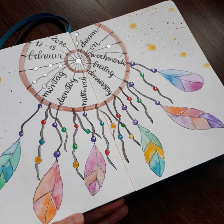 dream catcher bullet journal inspiration