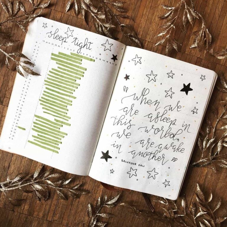 sleep tracker for bullet journal