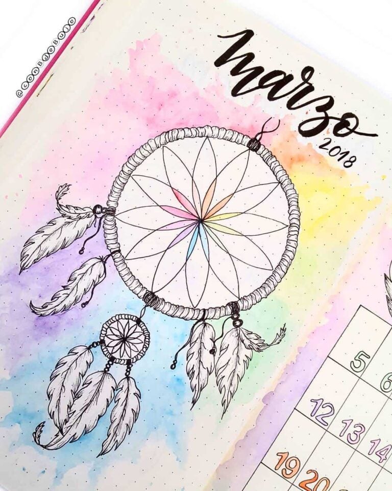 dream catcher bullet journal inspiration
