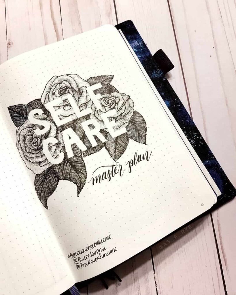 Self care bullet journal ideas