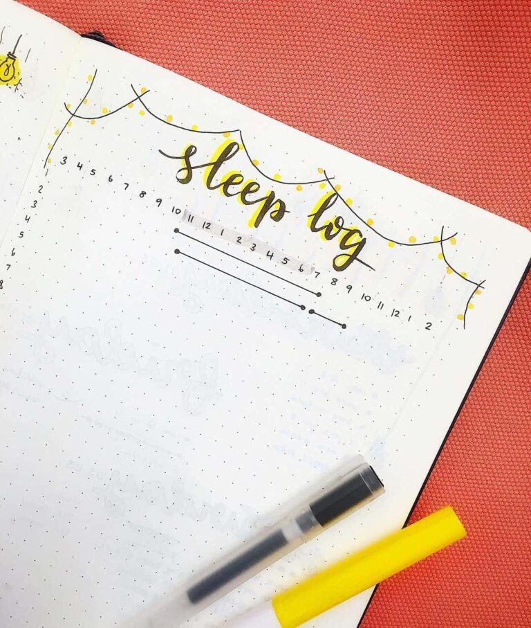 sleep tracker for bullet journal