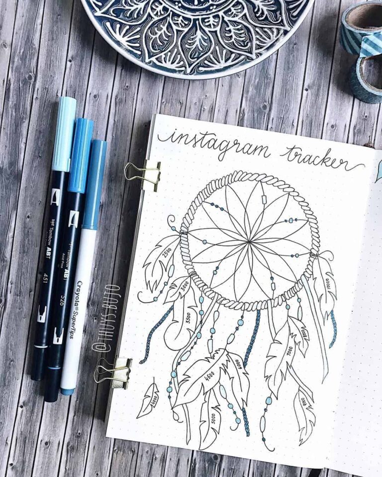 dream catcher bullet journal inspiration
