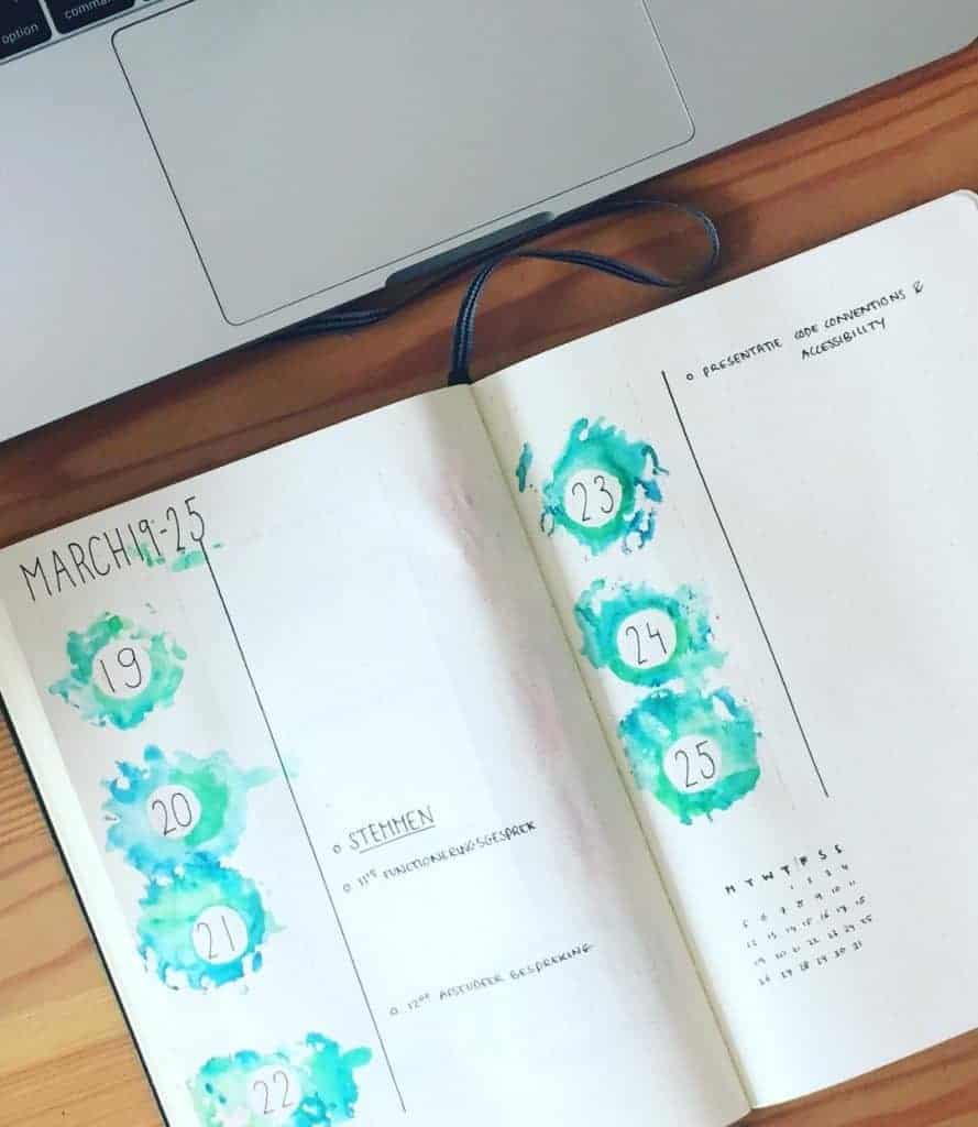 Best Mint Bullet Journal Spreads
