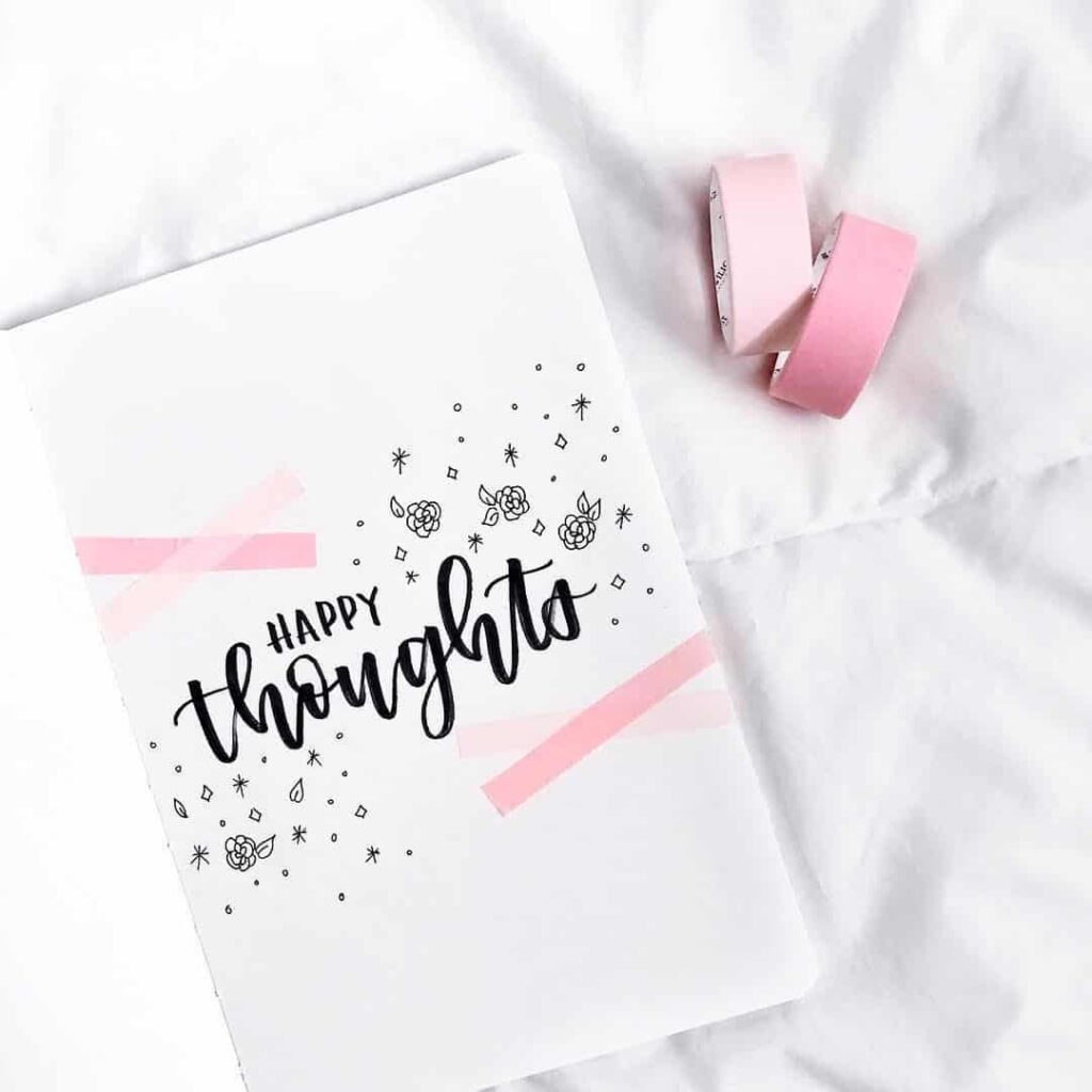 valentines day bullet journal theme