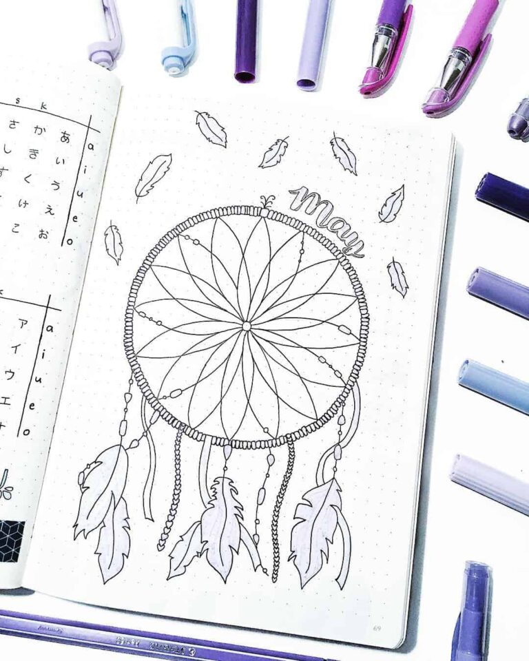 dream catcher bullet journal inspiration