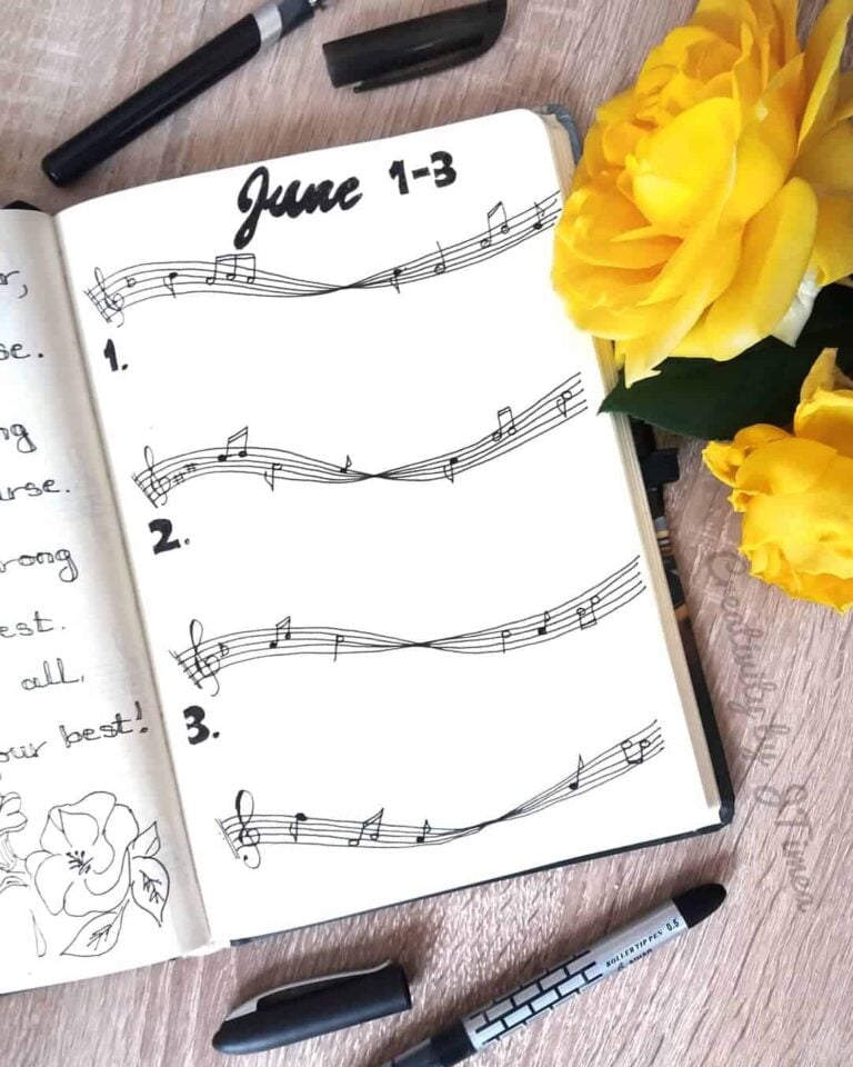 Music Themed Bujo