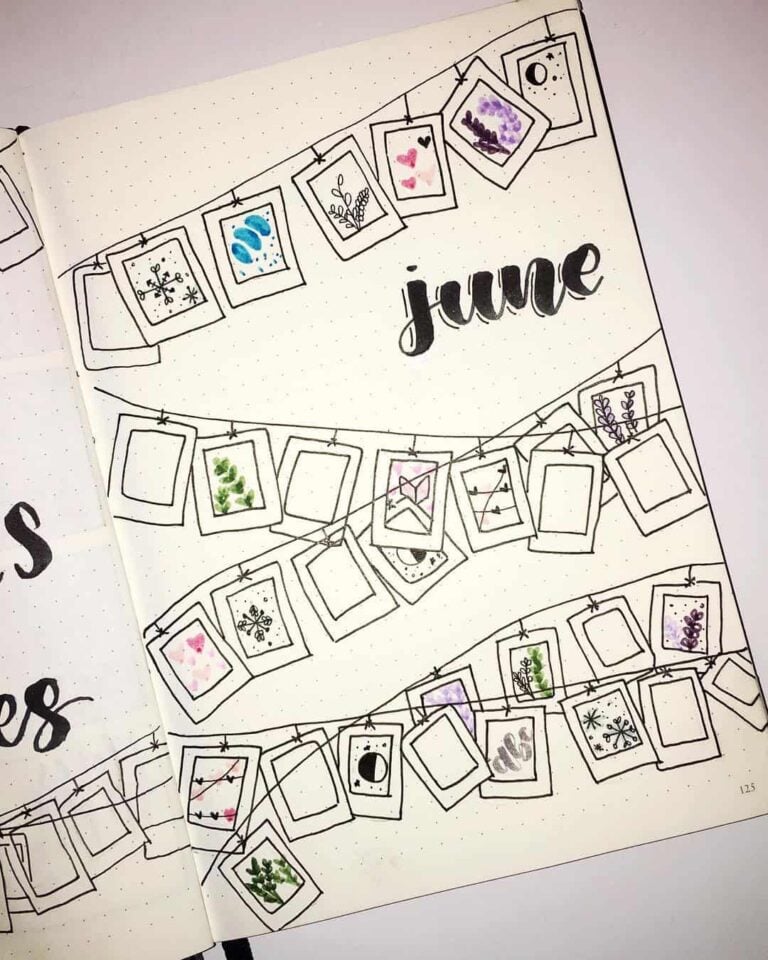 Memory spreads in your bullet journal