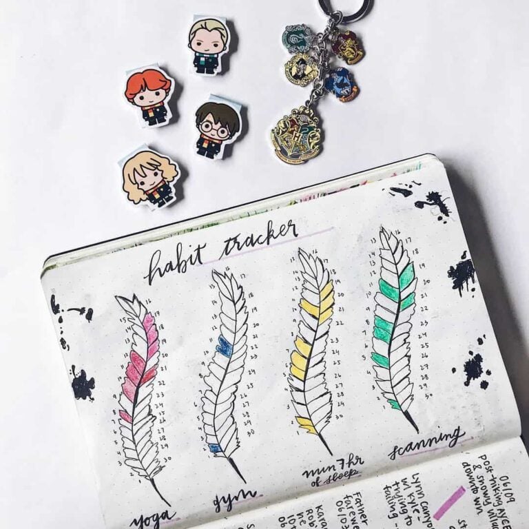 Harry Potter bullet journal layout