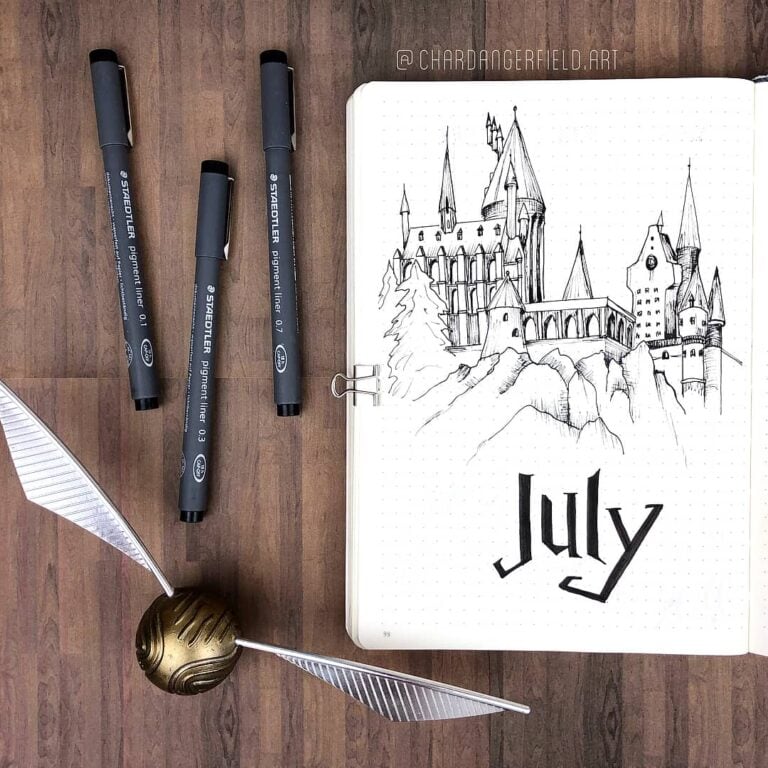Harry Potter bullet journal layout