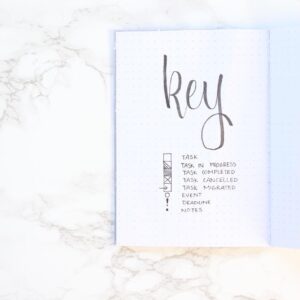 Awesome bullet journal keys