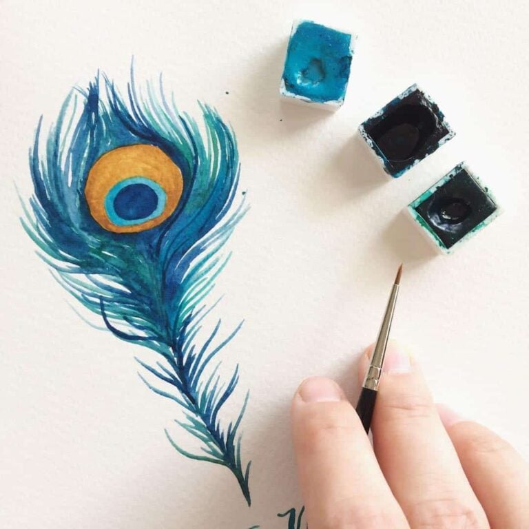 peacock inspired bullet journal spreads