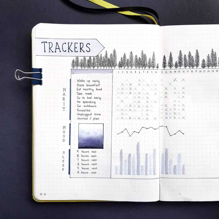 sleep tracker for bullet journal