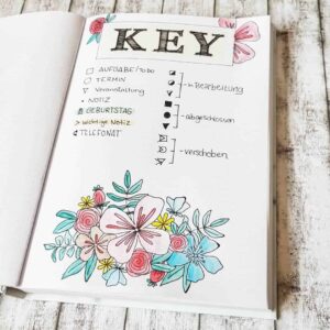 Awesome bullet journal keys