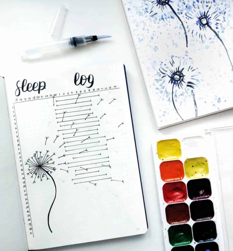 sleep tracker for bullet journal