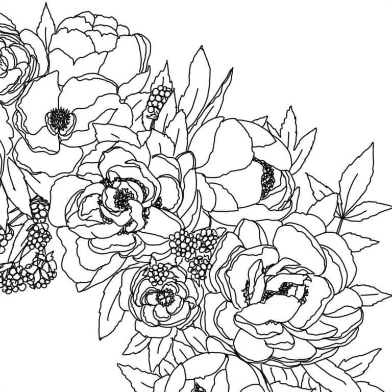 floral bullet journal spreads