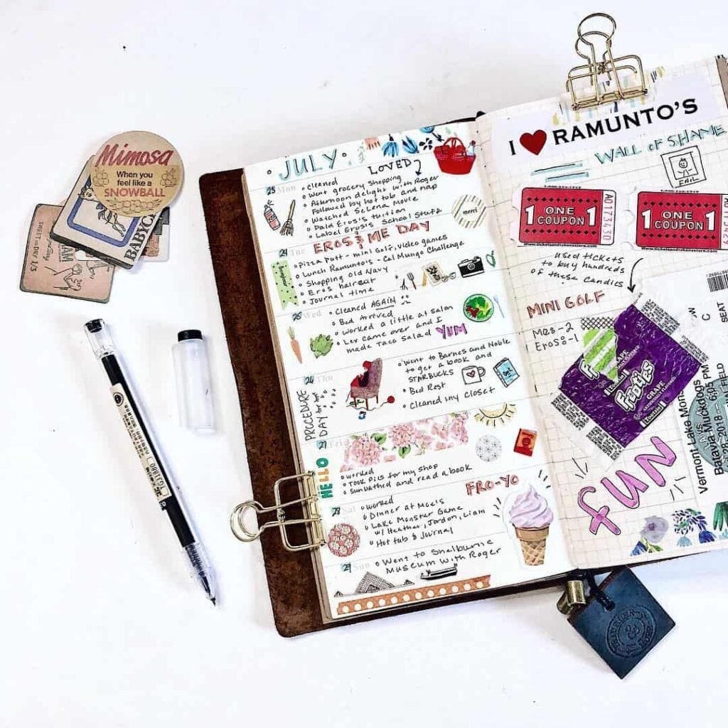 messy style bullet journals