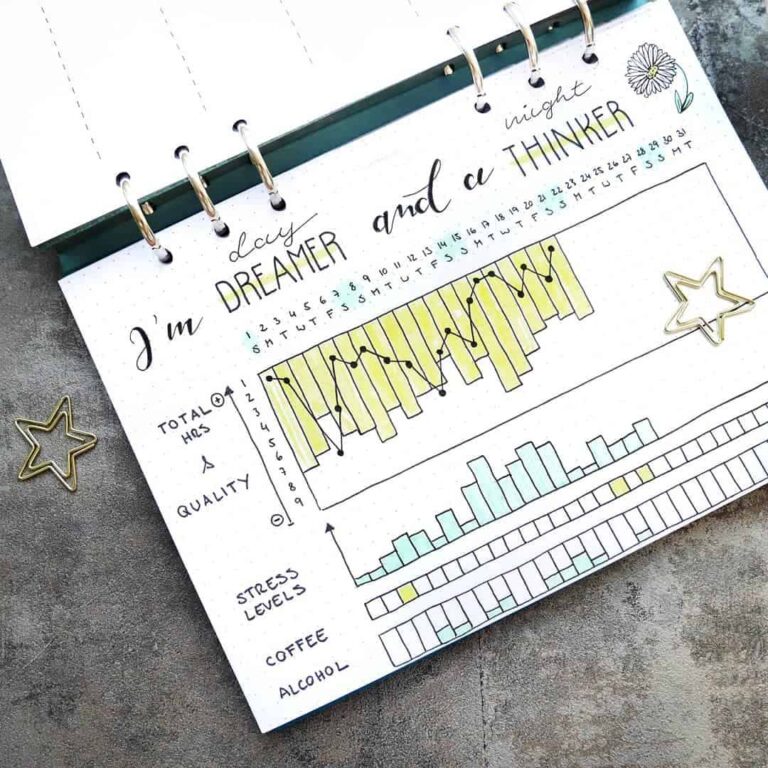sleep tracker for bullet journal