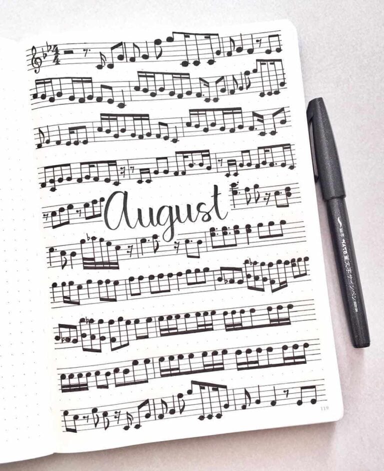 Music Themed Bujo