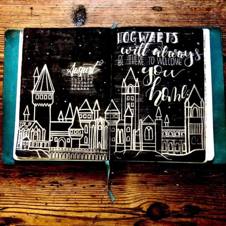 Harry Potter bullet journal layout