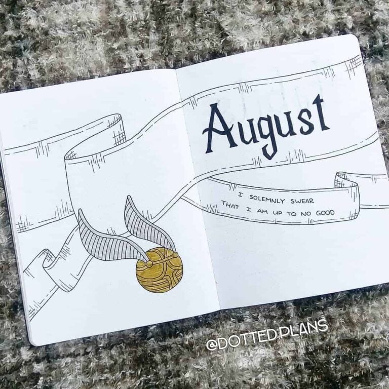 Harry Potter bullet journal layout
