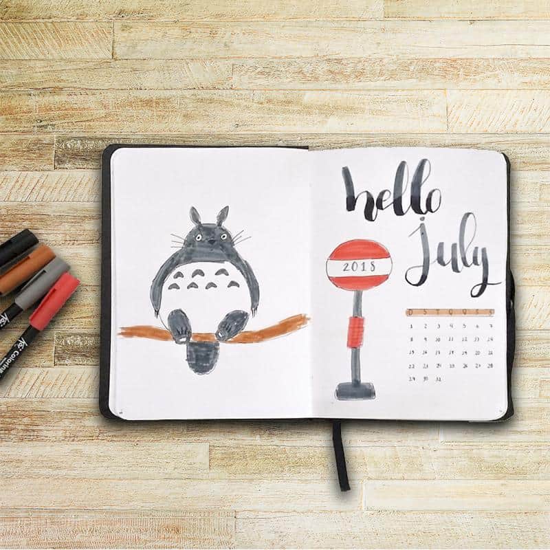Studio Ghibli themed bullet journal ideas