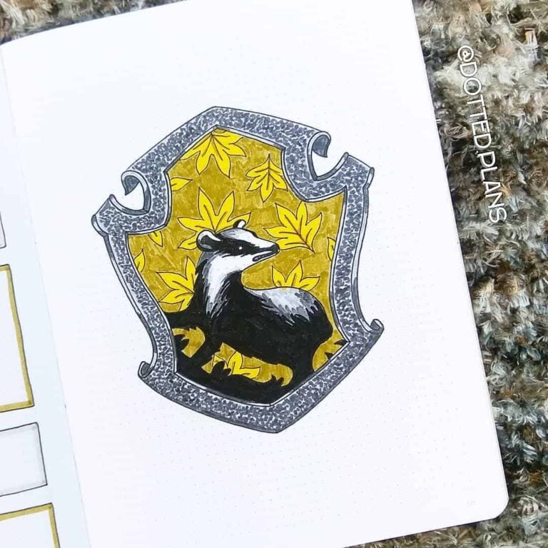 Harry Potter bullet journal layout