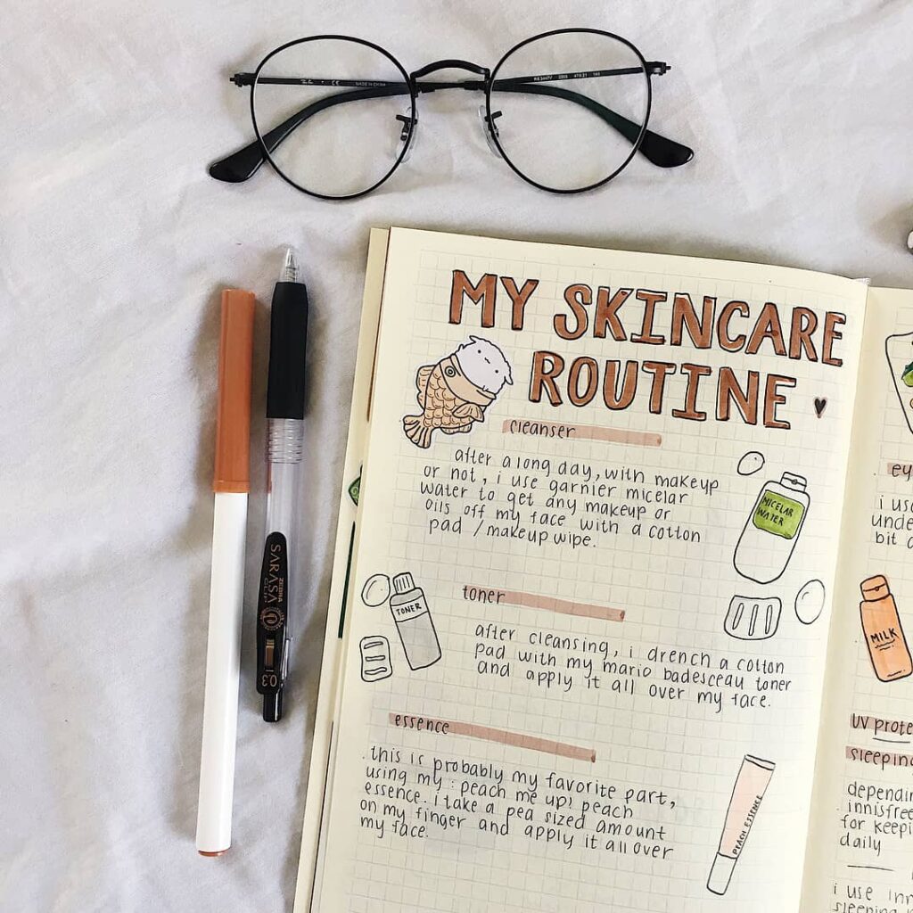 Routine spreads in your bullet journal