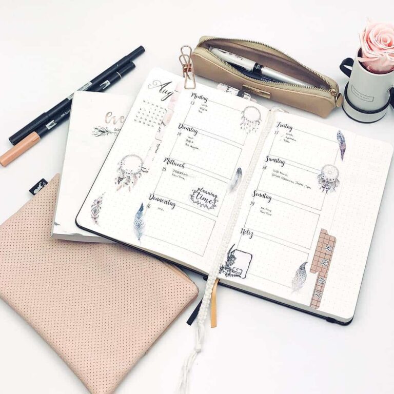 dream catcher bullet journal inspiration