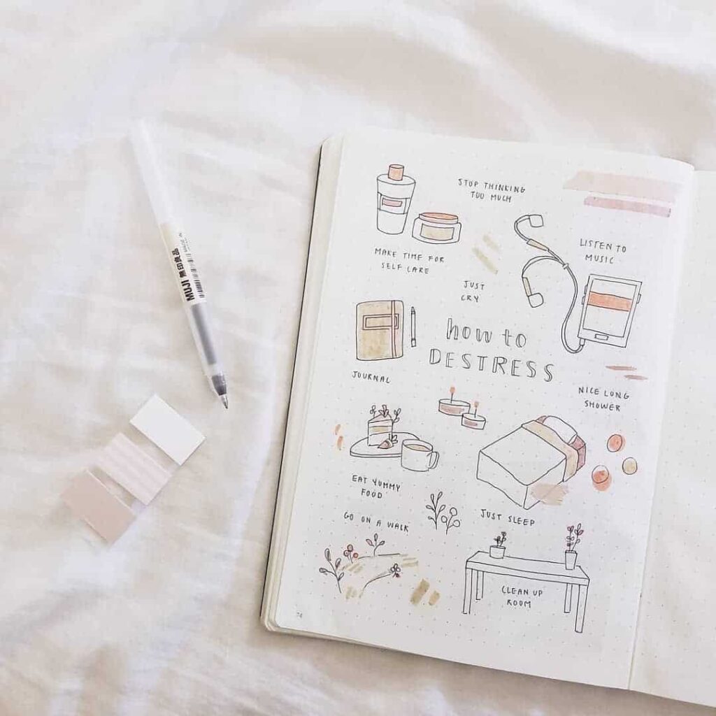 Self care bullet journal ideas
