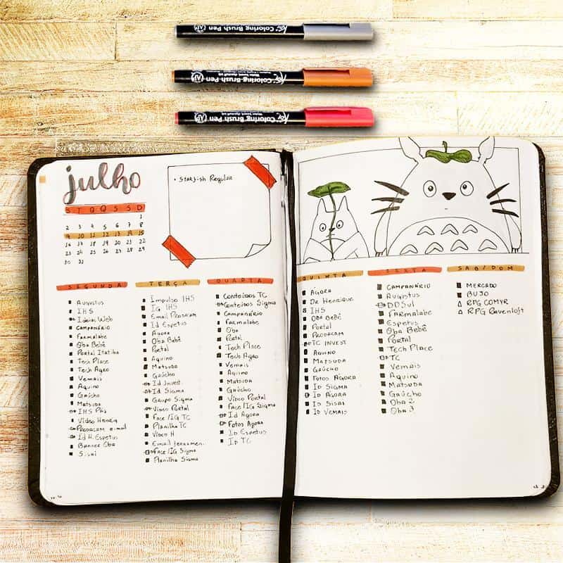 Studio Ghibli themed bullet journal ideas