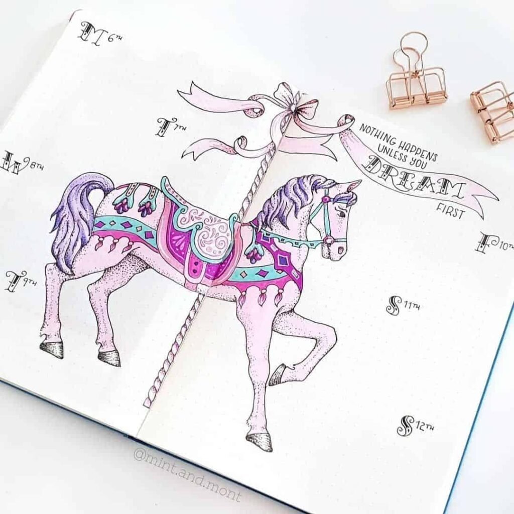 valentines day bullet journal theme