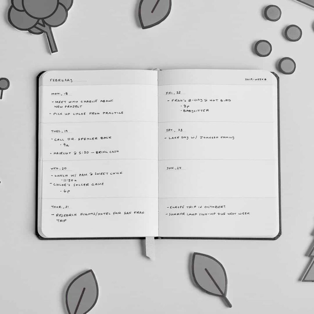 Simple easy and uncluttered spread the ideas for Bullet journaling