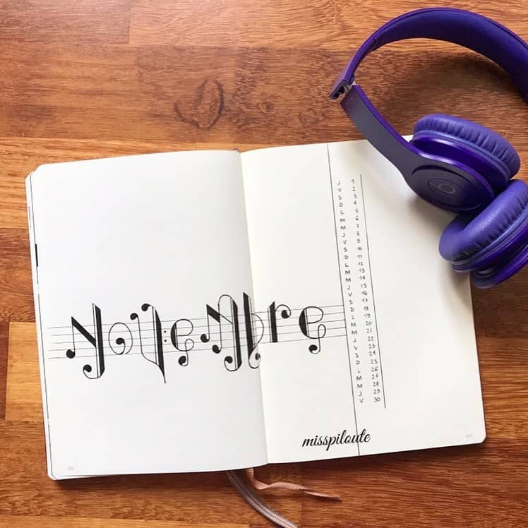 Music Themed Bujo