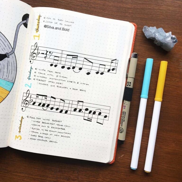 Music Themed Bujo