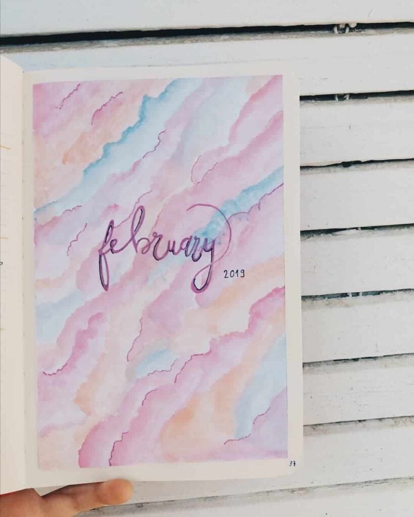 valentines day bullet journal theme