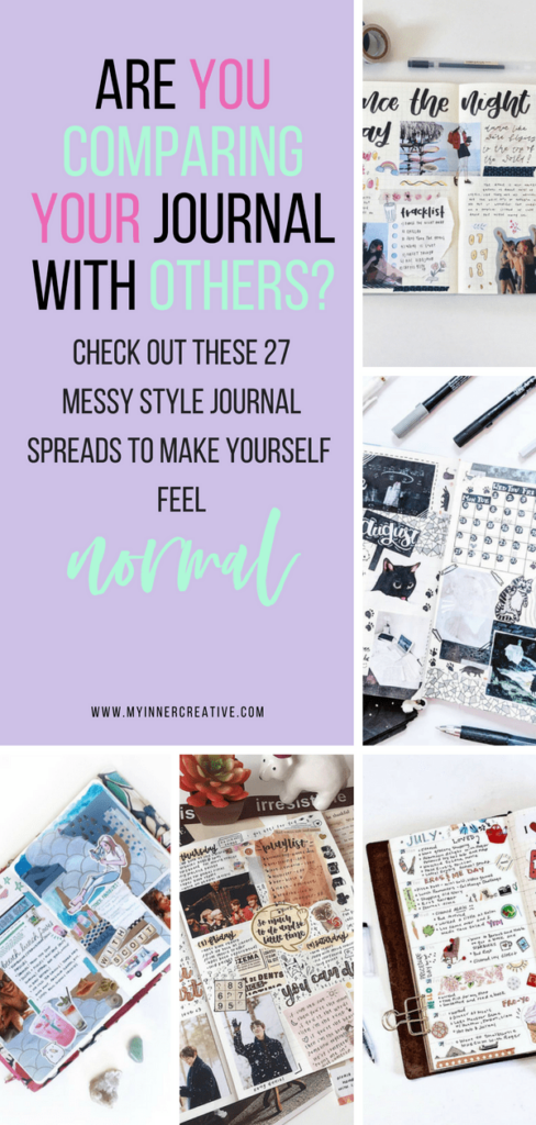 messy style bullet journals