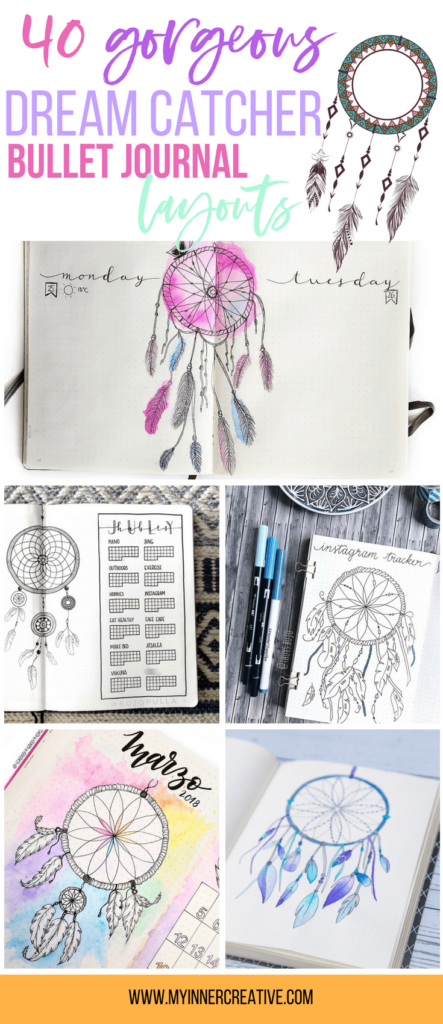 dream catcher bullet journal spreads