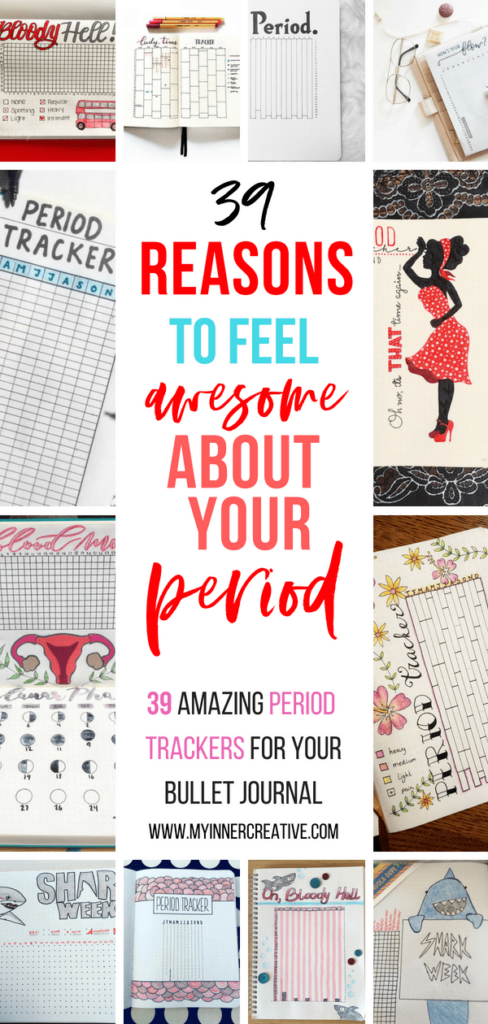 period tracker bullet journal layout