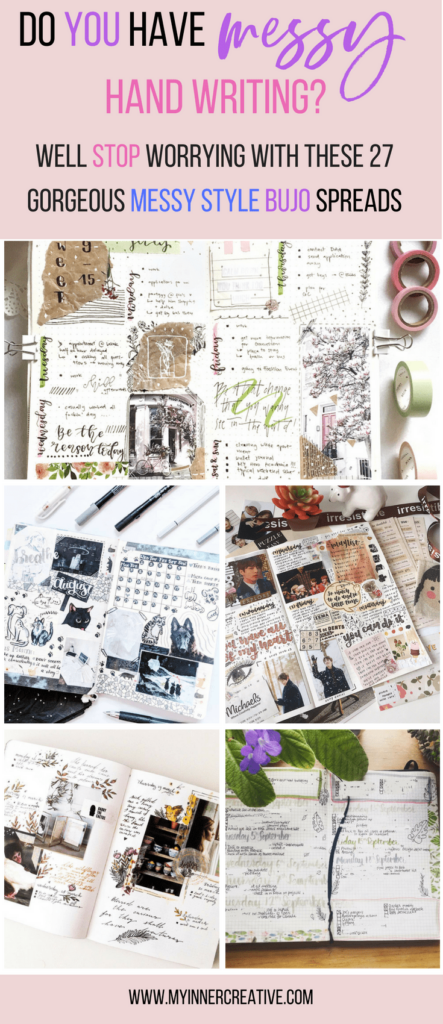 messy style bullet journals