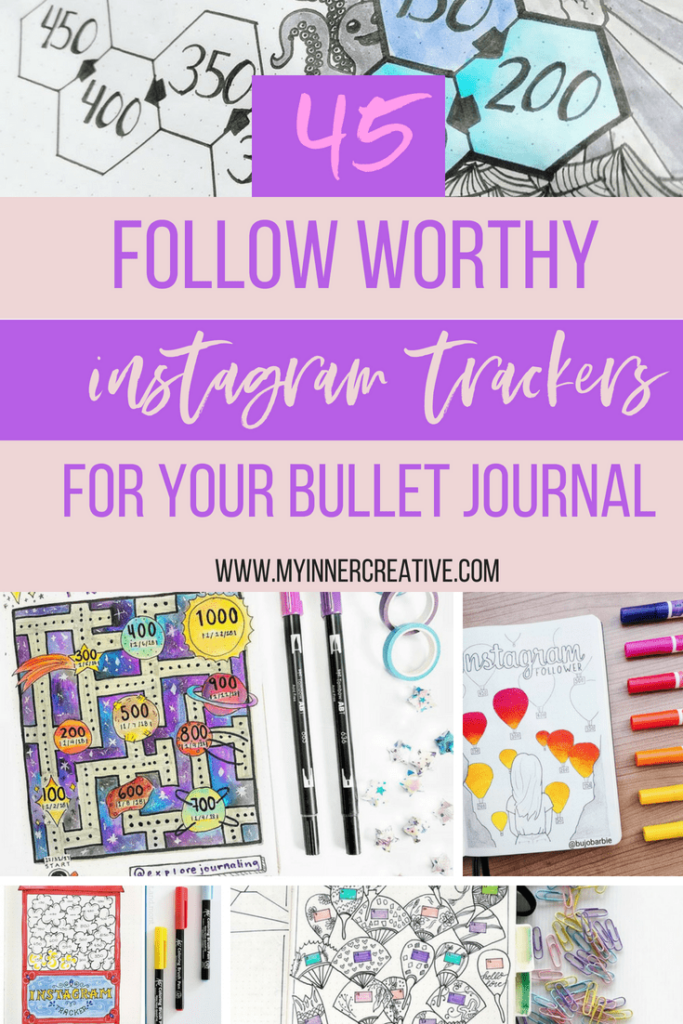 instagram tracker bullet journal spreads