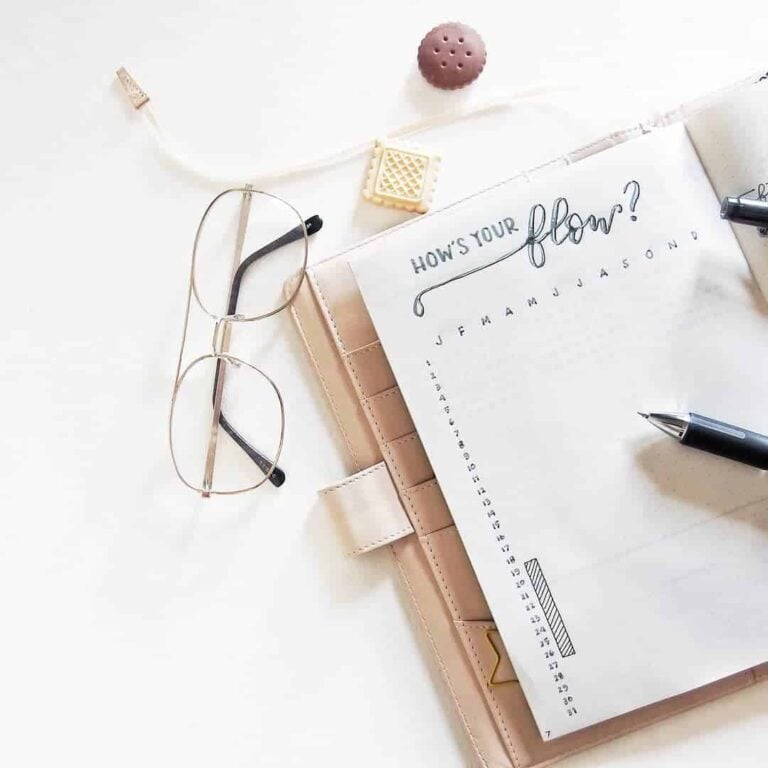 bullet journal period tracker layout ideas