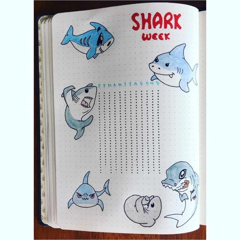 bullet journal period tracker layout ideas